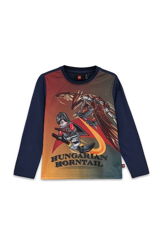Lego longsleeve din bumbac pentru copii LWTANO 706 print bleumarin 12011280