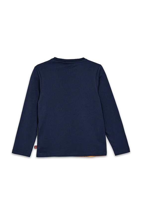 Lego longsleeve din bumbac pentru copii LWTANO 706 12011280 bleumarin AW24