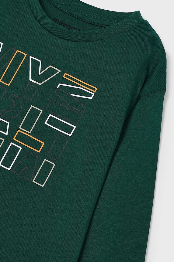 Chłopiec Mayoral longsleeve bawełniany dziecięcy 173.5C.Mini.9BYH zielony