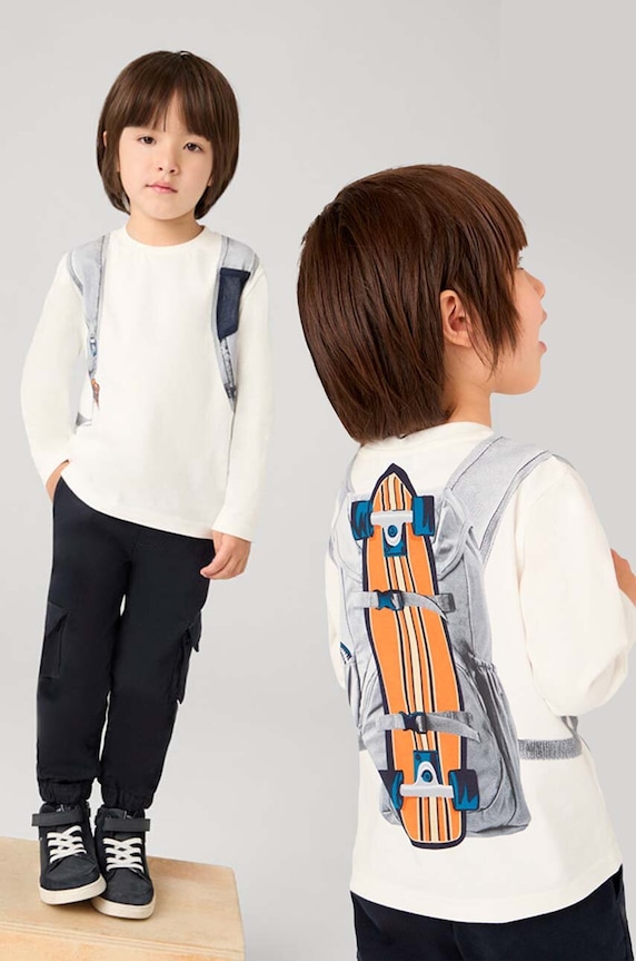 Mayoral longsleeve dziecięcy pozostałe beżowy 4049.5E.Mini.9BYH