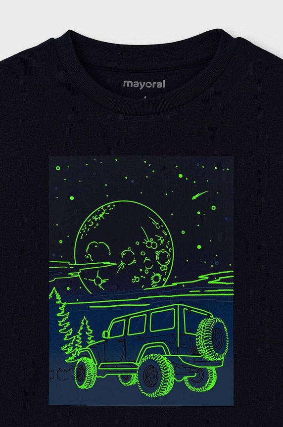 Mayoral longsleeve bawełniany dziecięcy niebieski 4057.5G.Mini.9BYH