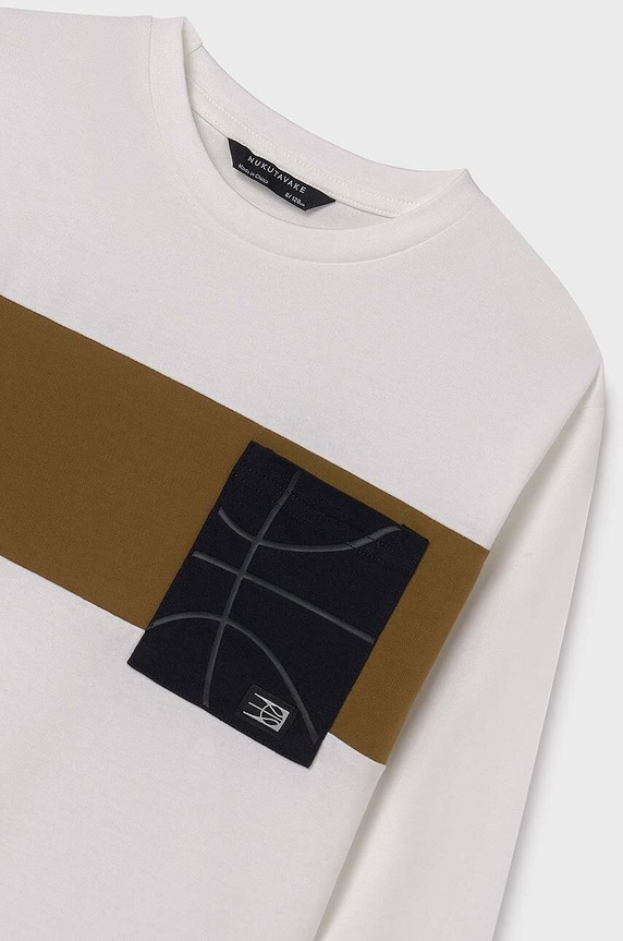 Chłopiec Mayoral longsleeve bawełniany dziecięcy 7084.7C.Junior.9BYH beżowy