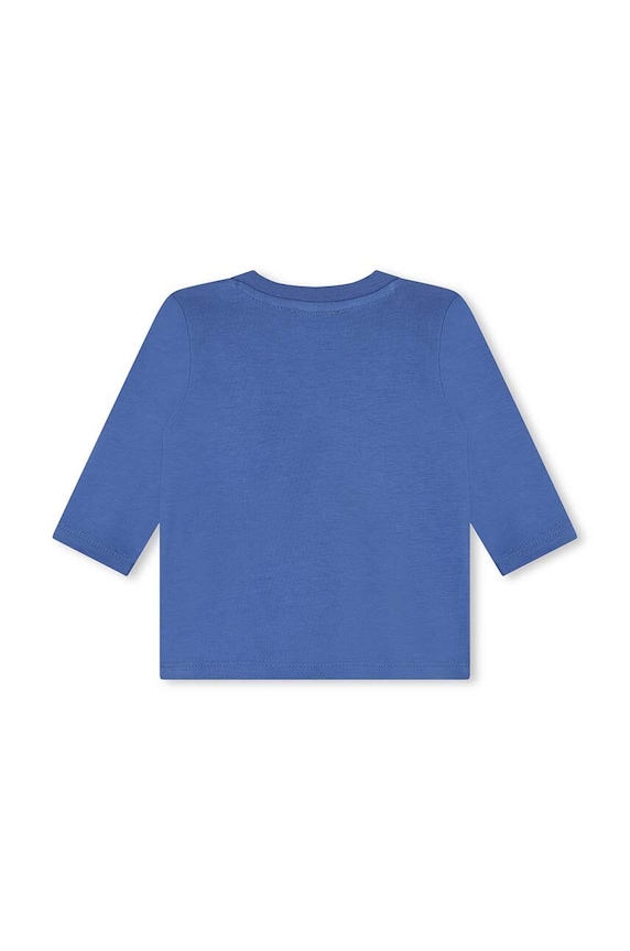Dětské bavlněné tričko s dlouhým rukávem Kenzo Kids K60518.86.102 modrá AW24