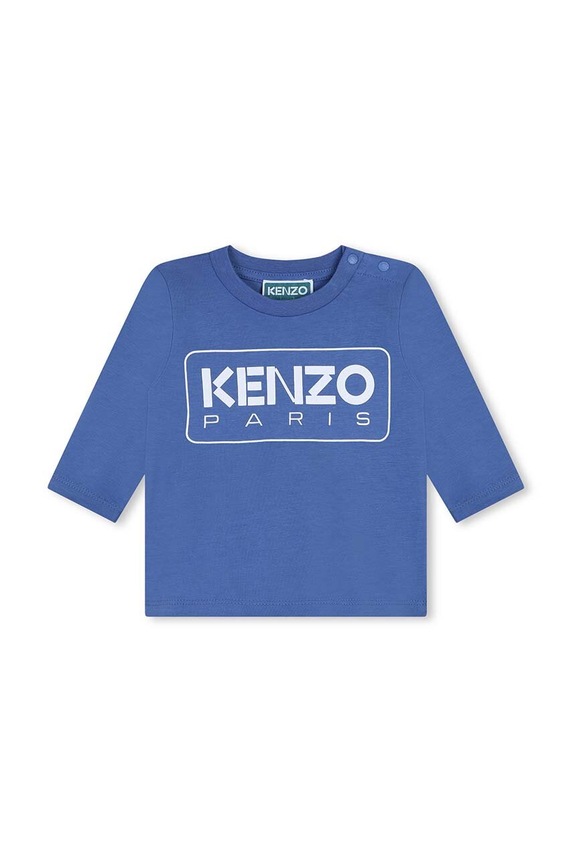 Βρεφικό βαμβακερό μακρυμάνικο Kenzo Kids στάμπα μπλε K60518.67.81