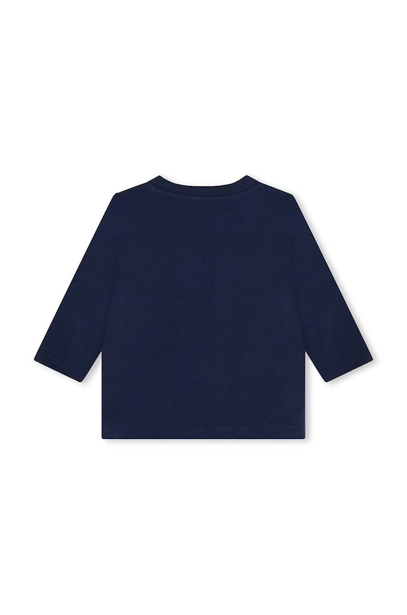 Detské bavlnené tričko s dlhým rukávom Kenzo Kids K60518.67.81 tmavomodrá AW24