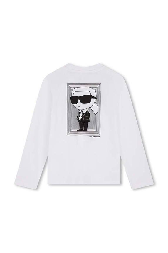 Karl Lagerfeld gyerek pamut hosszú ujjú felső Z30243.162.174 fehér AW24