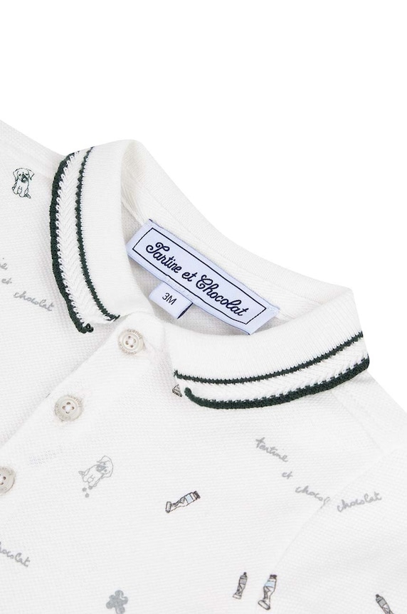 Băieți Tartine et Chocolat longsleeve din bumbac pentru bebeluși TZ11071.67.74 verde