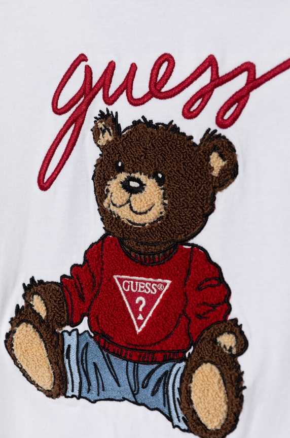 Băieți Guess longsleeve din bumbac pentru copii L4BI13.I3Z14.9BYH alb