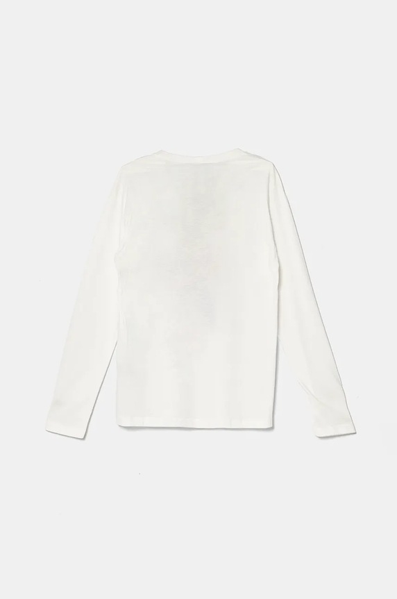United Colors of Benetton longsleeve din bumbac pentru copii 3ATNC10LV.G.Seasonal alb AW24