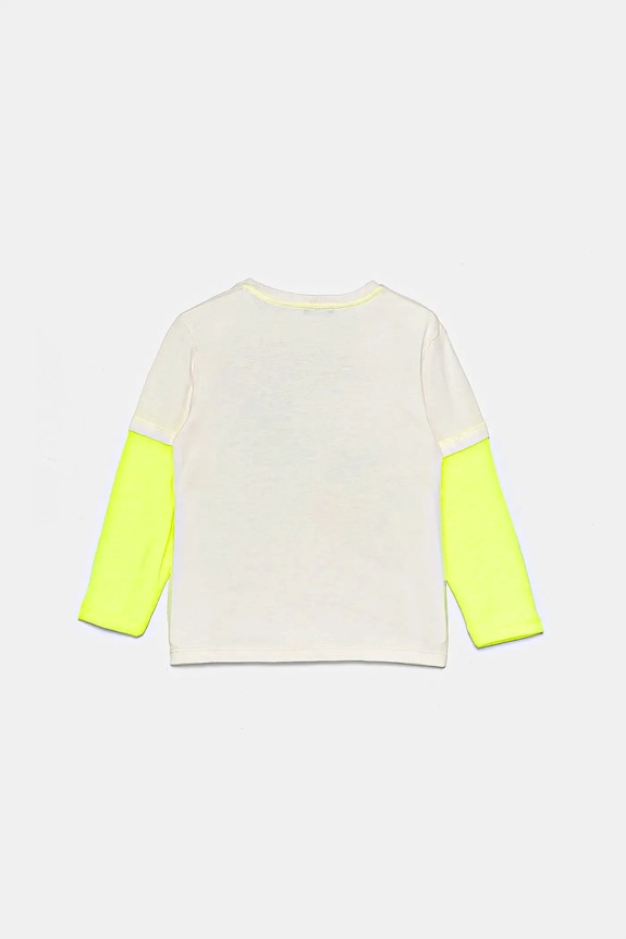 Dětské tričko s dlouhým rukávem United Colors of Benetton 3696G10H4.P.Seasonal béžová AW24