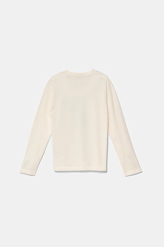 Dětské bavlněné tričko s dlouhým rukávem United Colors of Benetton 3ATNC10KT.G.Seasonal béžová AW24