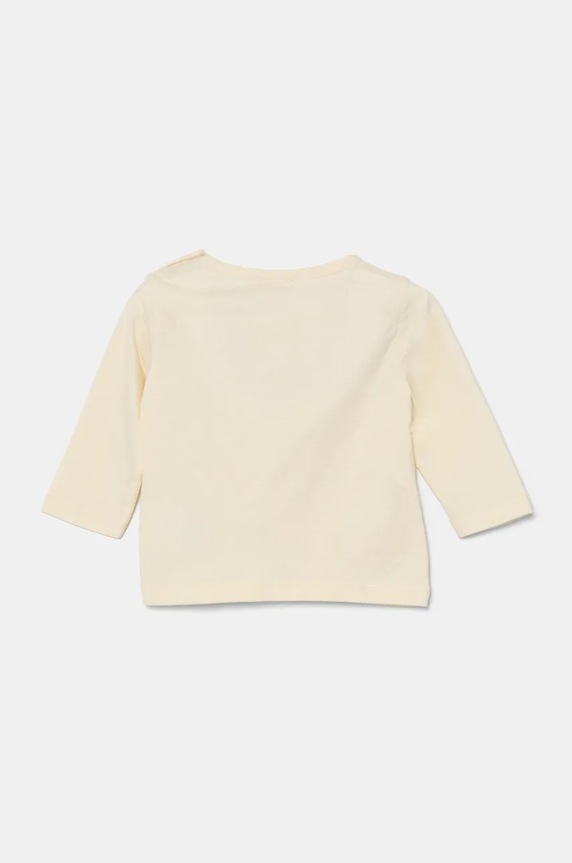 Бебешка памучна блуза с дълъг ръкав United Colors of Benetton 3ATNA105I.W.Seasonal бежов AW24