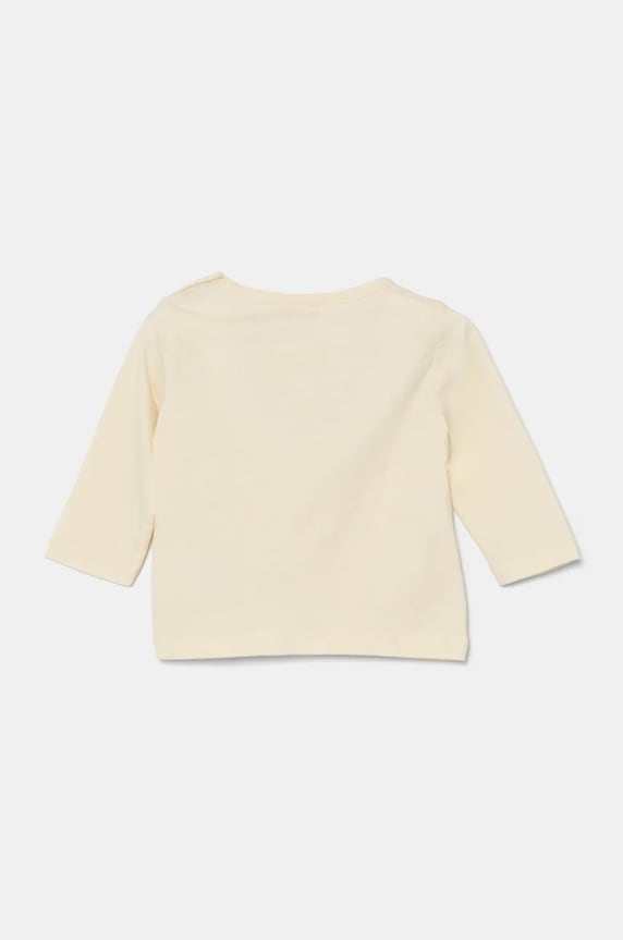 Бебешка памучна блуза с дълъг ръкав United Colors of Benetton 3ATNA105I.W.Seasonal бежов AW24