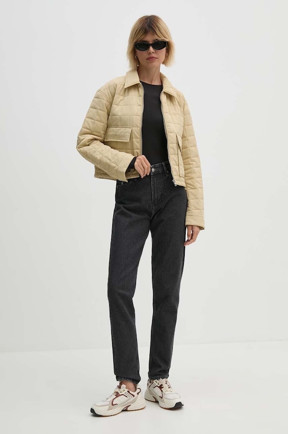 Tričko s dlouhým rukávem Calvin Klein Jeans J20J224065 černá AW24