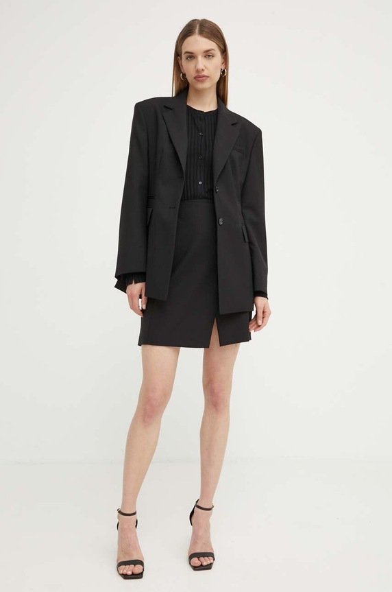 Μπλουζάκι BOSS 50518509 μαύρο AW24