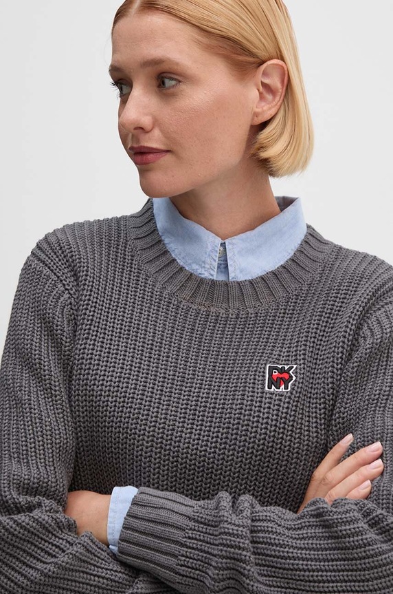 Dkny sweter bawełniany szary D2E4A119