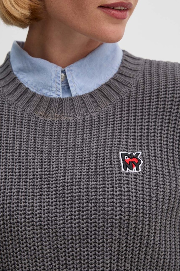 Dkny sweter bawełniany D2E4A119 szary