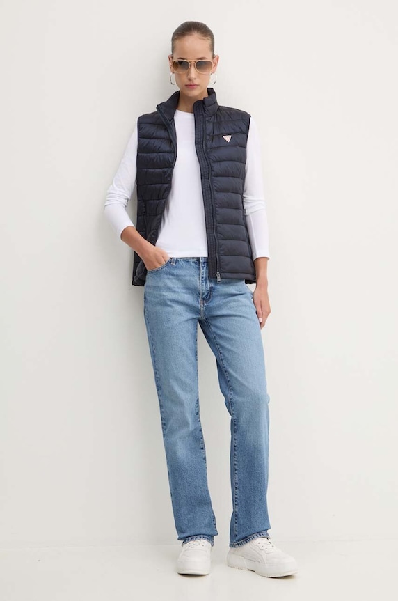 Tričko s dlhým rukávom Guess Jeans W4YI22.J1314 biela SS26