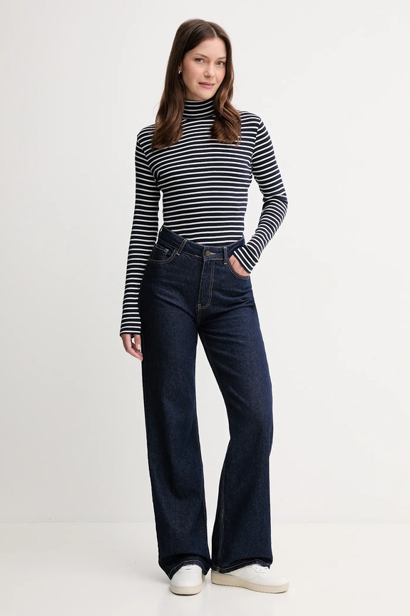 United Colors of Benetton pamut hosszúujjú 30YSE2225 sötétkék AW25