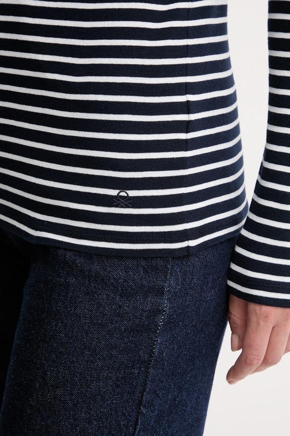 United Colors of Benetton pamut hosszúujjú 30YSE2225 sötétkék