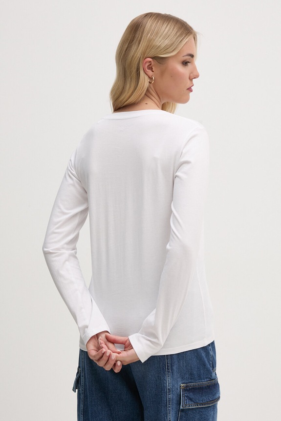 Bavlnené tričko s dlhým rukávom Pepe Jeans FIORE LS PL505947 biela AW24