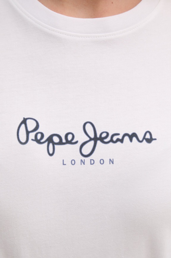 Bavlnené tričko s dlhým rukávom Pepe Jeans FIORE LS biela PL505947