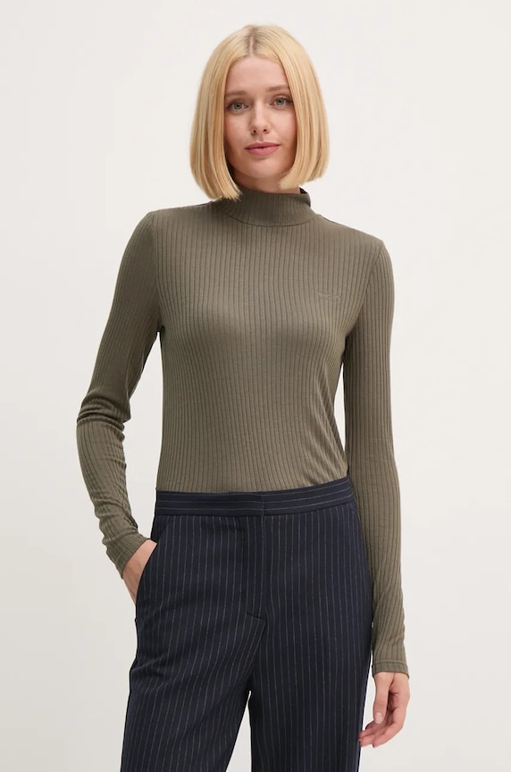 Longsleeve Pepe Jeans FLORY κανονικό πράσινο PL505978