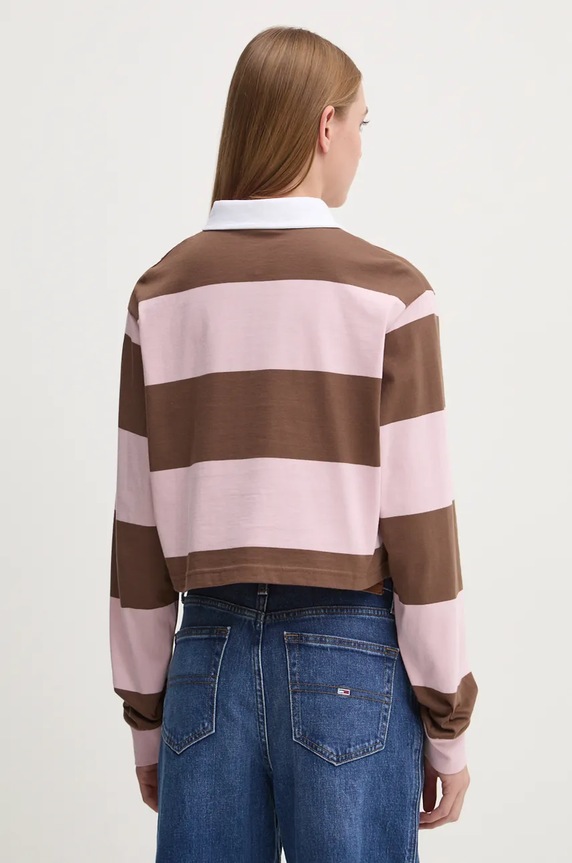 Odzież Karl Kani longsleeve bawełniany 61240020 brązowy