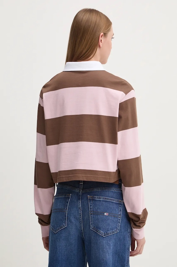 Odzież Karl Kani longsleeve bawełniany 61240020 brązowy