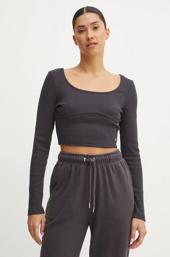 Roxy longsleeve Pretty Please z elastanem szary ERJKT04211