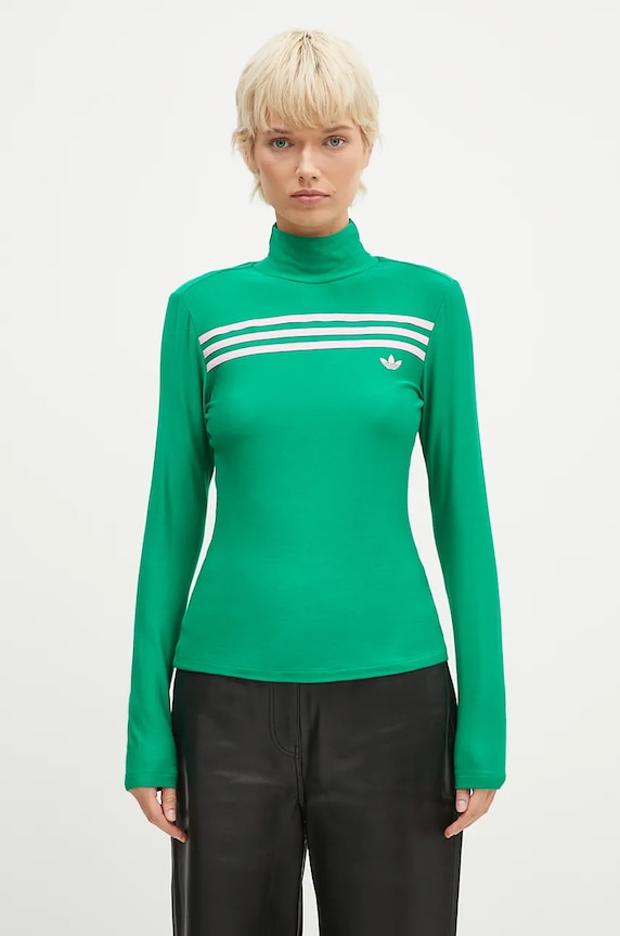 adidas Originals longsleeve shirt Longsleeve 3S Tee slim green JN8314