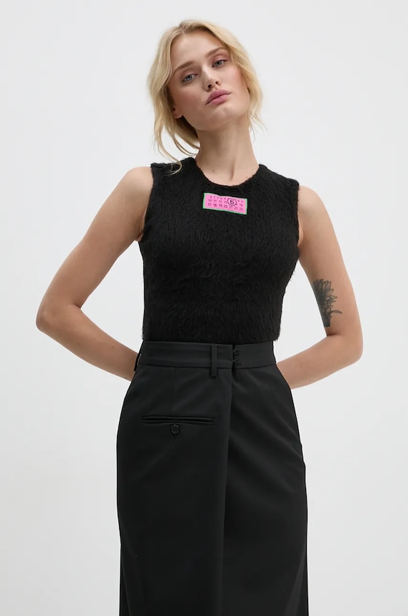 MM6 Maison Margiela bodysuit S62NA0073.MTJ012 black