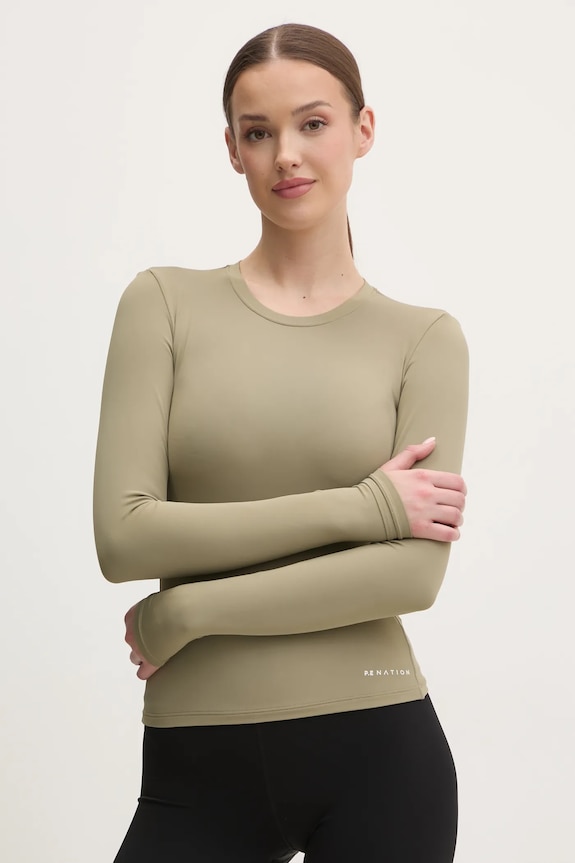P.E Nation longsleeve pentru femei Foundation uni verde 243L265