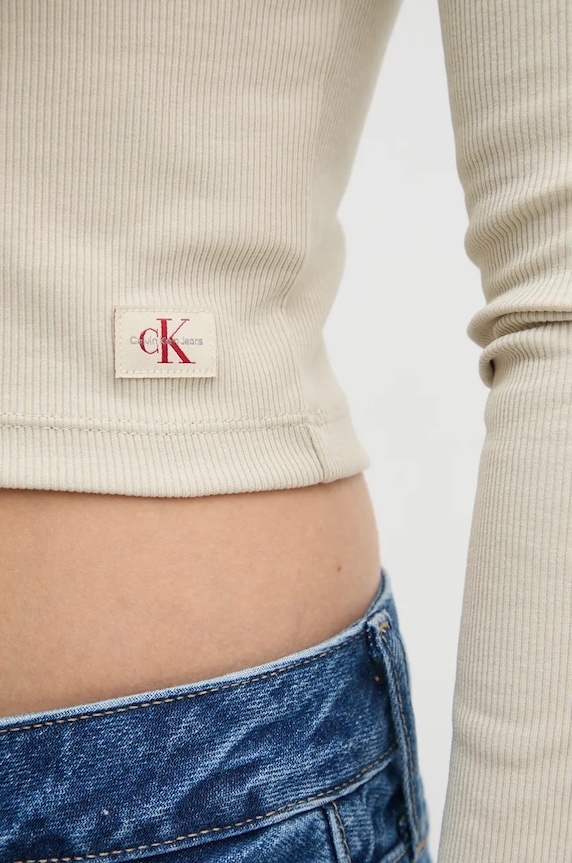 Tričko Calvin Klein Jeans J20J224196 zelená