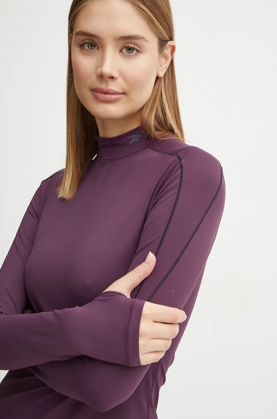 Majica dugih rukava za trening Reebok ljubičasta 100205683