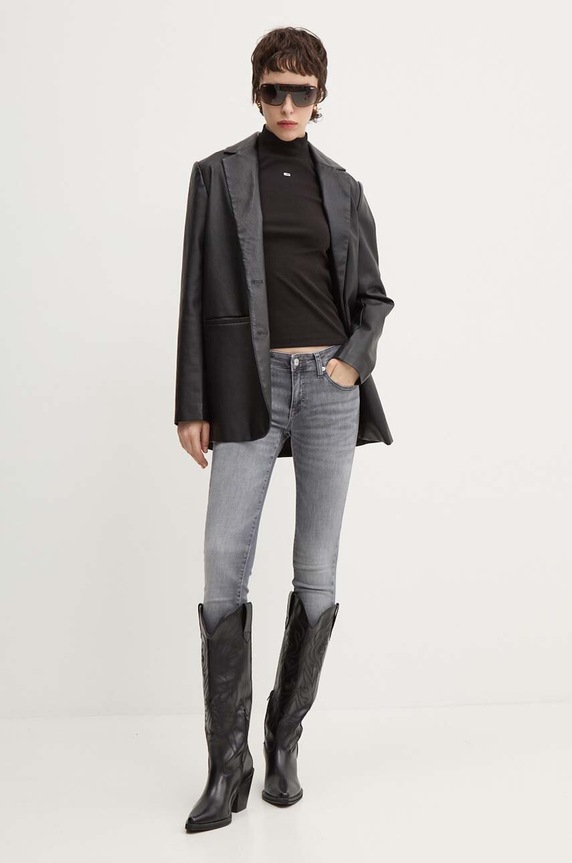 Tommy Jeans longsleeve DW0DW19830 czarny AW25