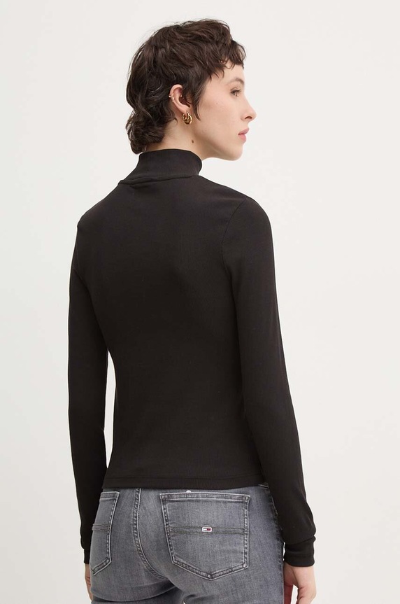 Odzież Tommy Jeans longsleeve DW0DW19830 czarny