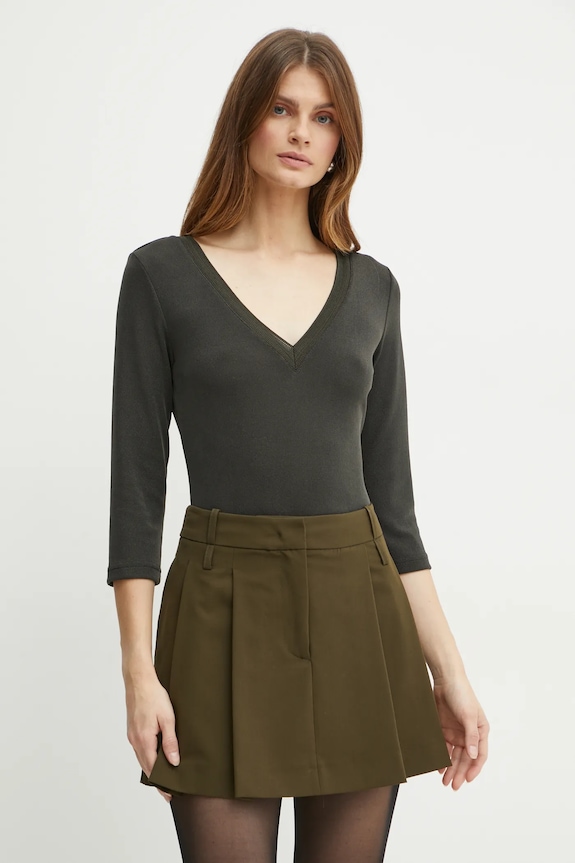 Morgan camicia a maniche lunghe TIWI semplice verde TIWI