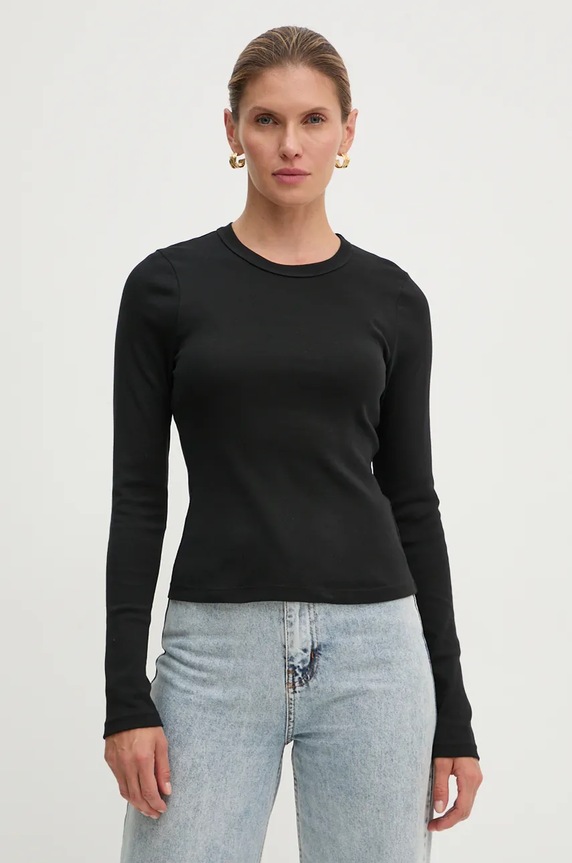 A.L.C. pamut hosszúujjú pamut fekete 8KTOP00782