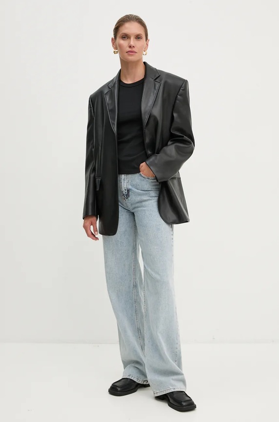 A.L.C. pamut hosszúujjú 8KTOP00782 fekete AW24