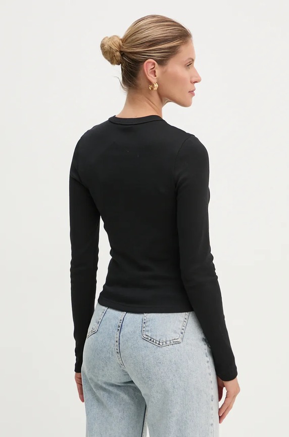 Ruházat A.L.C. pamut hosszúujjú 8KTOP00782 fekete