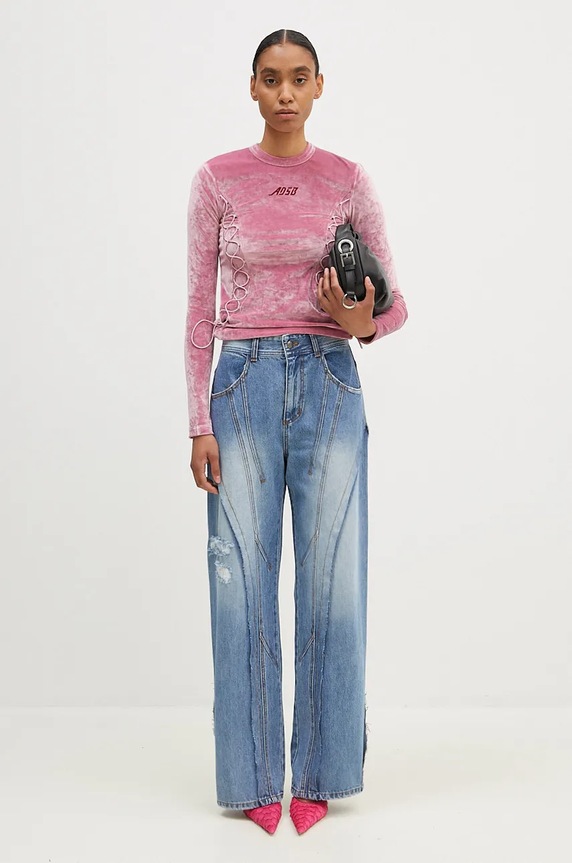 Andersson Bell longsleeve Velvet Lace Up Longsleeve atb1206w roz