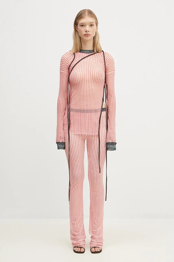 Ottolinger longsleeve shirt Mesh Deconstructed Longsleeve red 1010201821