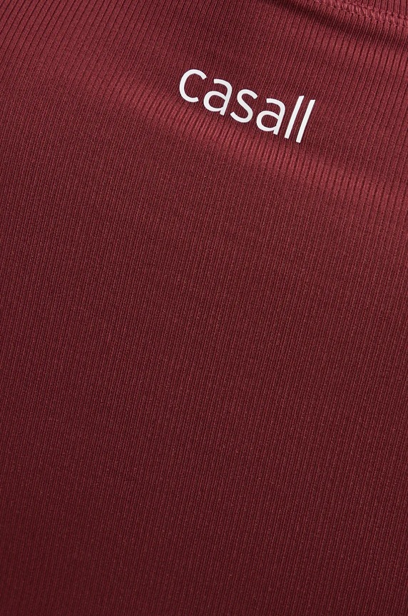Tričko s dlhým rukávom na jogu Casall Soft Rib 24234. burgundské
