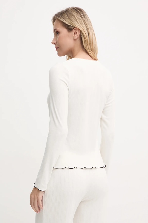 Odzież Abercrombie & Fitch longsleeve piżamowy KI146.4045.178 beżowy
