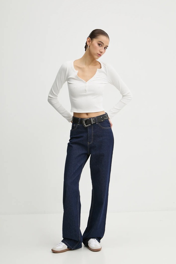 Hollister Co. longsleeve KI339.3631.101 bej AW24