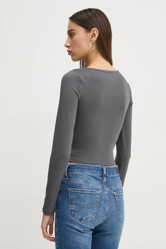 Odzież Hollister Co. longsleeve KI339.3628.131 szary