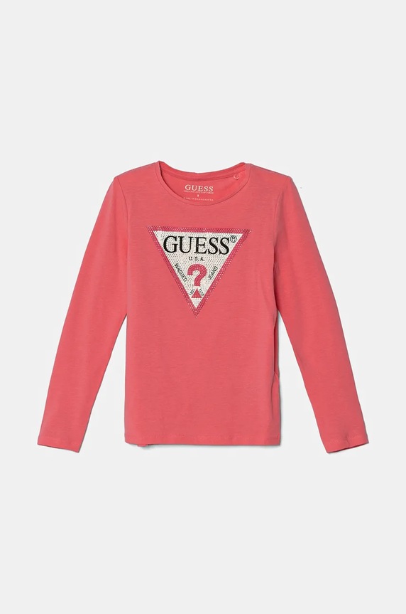 Guess longsleeve dziecięcy różowy J2YI50.K6YW1.9BYH