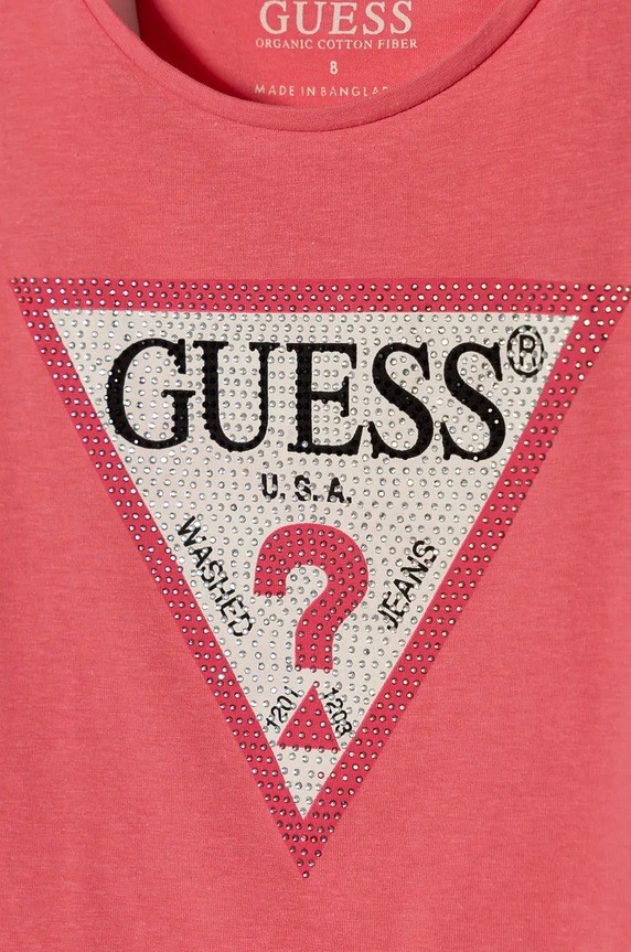 Dziewczynka Guess longsleeve dziecięcy J2YI50.K6YW1.9BYH różowy