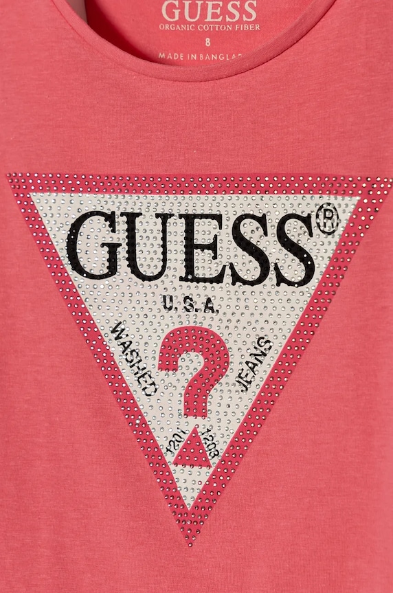 Dziewczynka Guess longsleeve dziecięcy J2YI50.K6YW1.9BYH różowy
